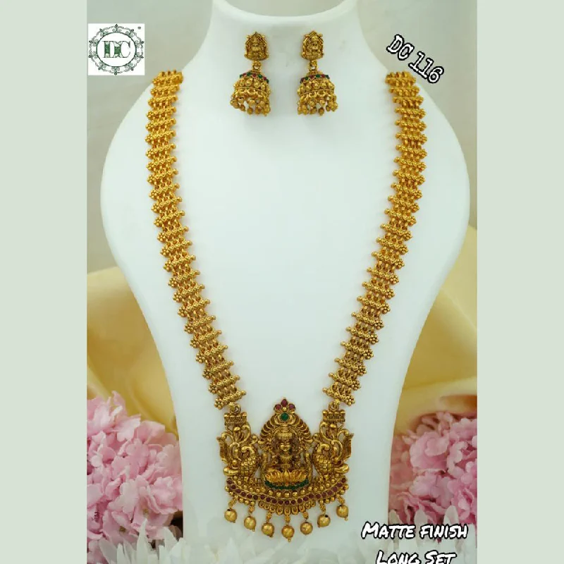 Diksha Collection Gold Plated Temple Necklace Set