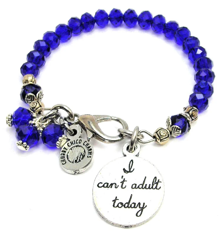 I Can't Adult Today Splash Of Color Crystal Bracelet