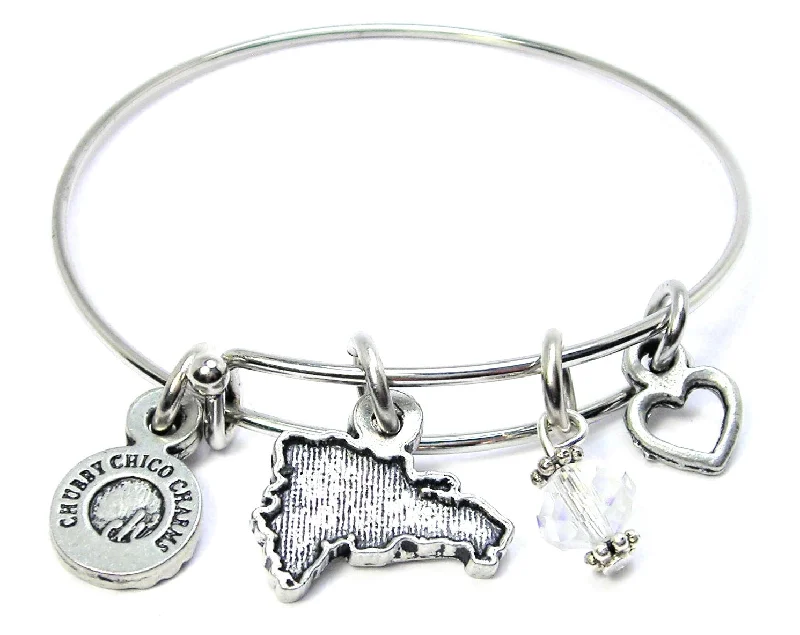 Dominican Republic Expandable Bangle Bracelet