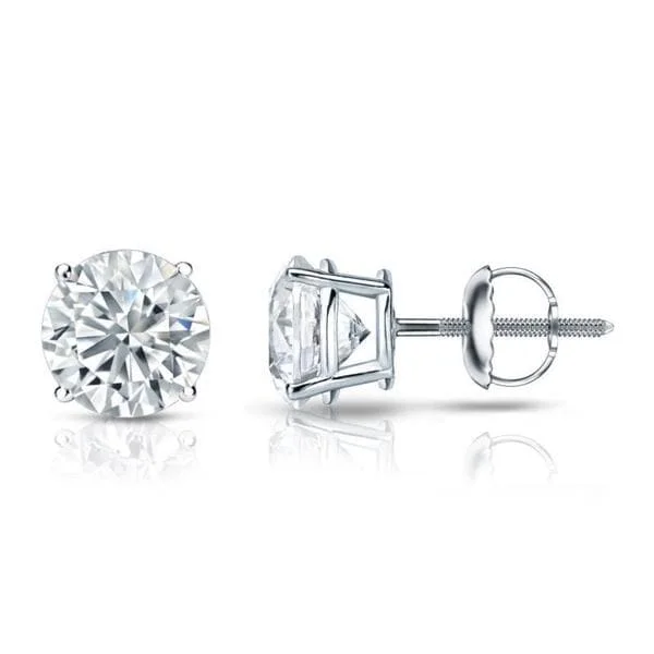 Auriya 14k Gold GIA Certified 4.70 carat TDW Round Diamond Stud Earrings