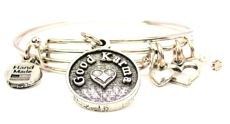 Good Karma Expandable Bangle Bracelet Set