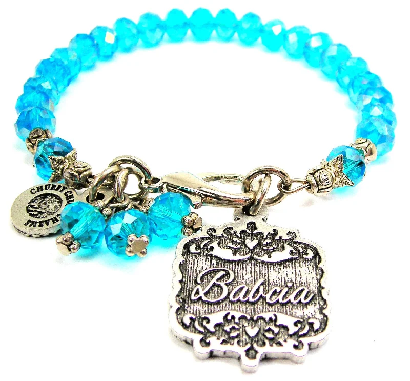 Babcia Victorian Scroll Splash Of Color Crystal Bracelet