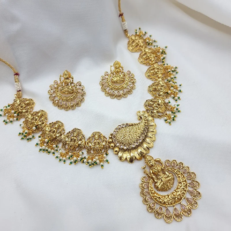 JCM Gold Plated Temple Necklace Set