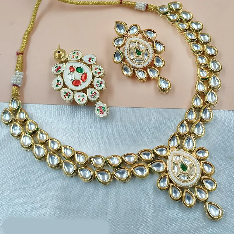 Padmawati Bangles Gold Plated Kudan Necklace Set