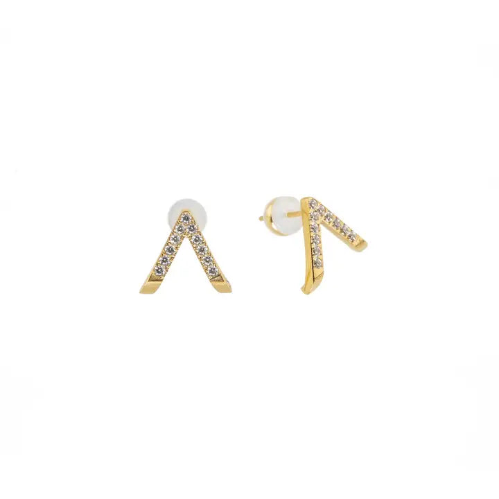 Diamond V Studs