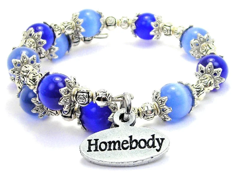 Homebody Cat's Eye Beaded Wrap Bracelet