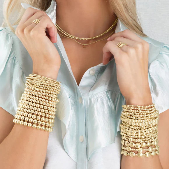 Classic Gold Bead Stackable Bracelet