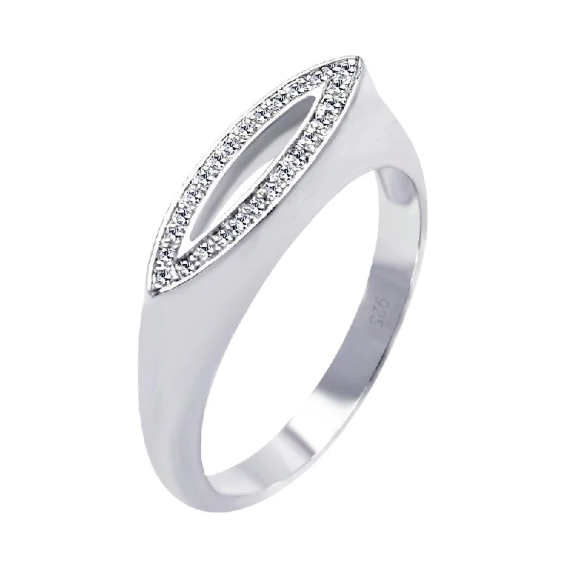 Silver 925 Rhodium Plated Micro Pave CZ Seed Ring - ACR00031