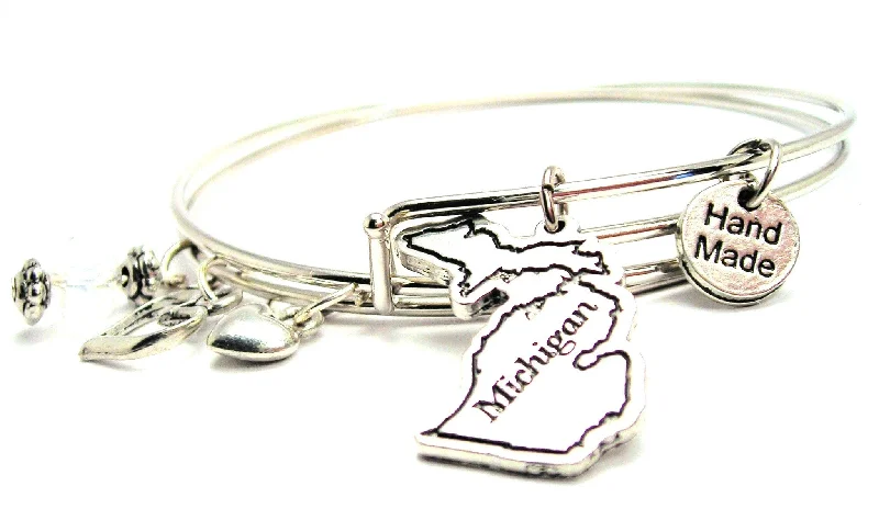 Michigan Expandable Bangle Bracelet Set