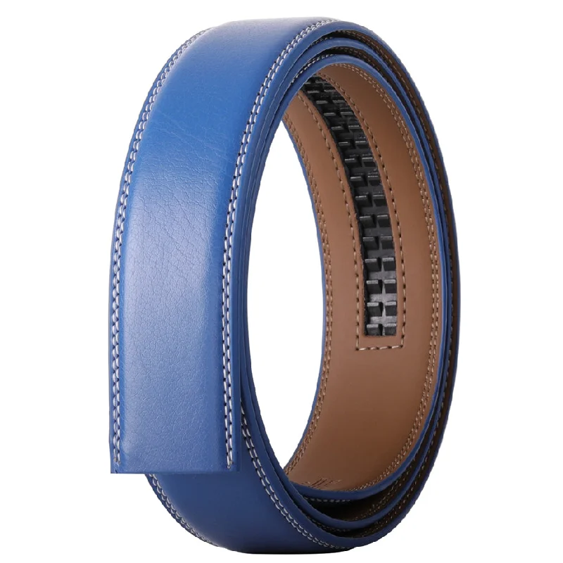 Oxford Blue Leather Belt