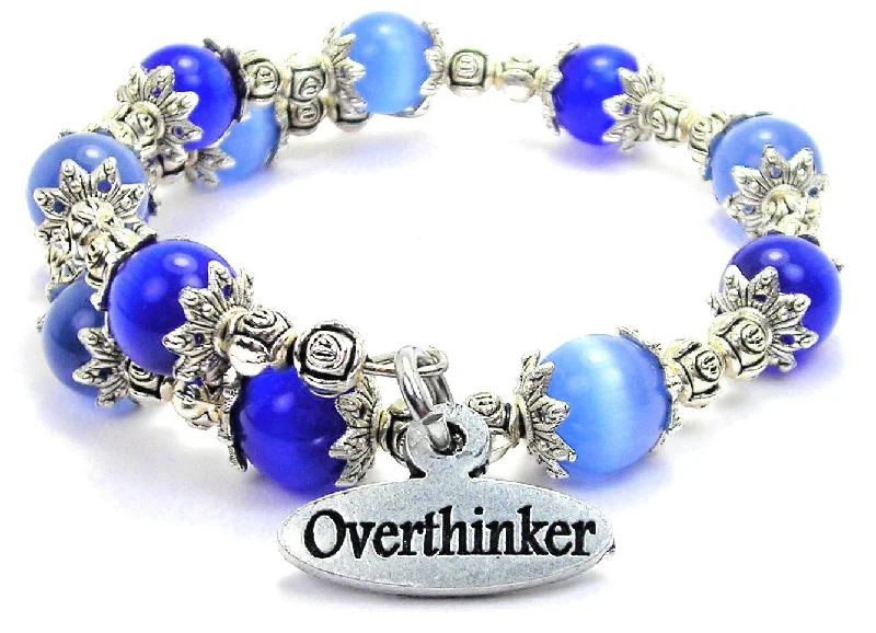 Overthinker Cat's Eye Beaded Wrap Bracelet