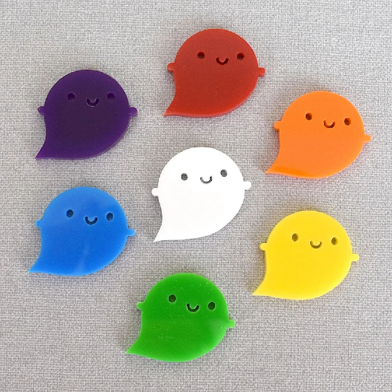 Rainbow Ghost Acrylic Brooches - Limited Edition