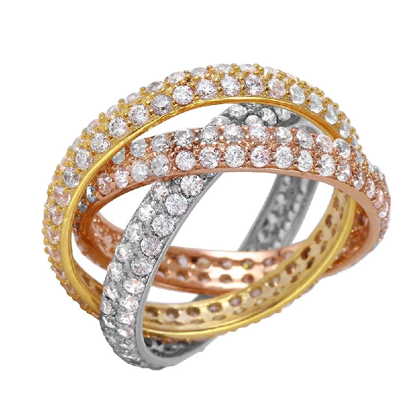 Silver 925 Multicolor Stackable Ring - BGR00963