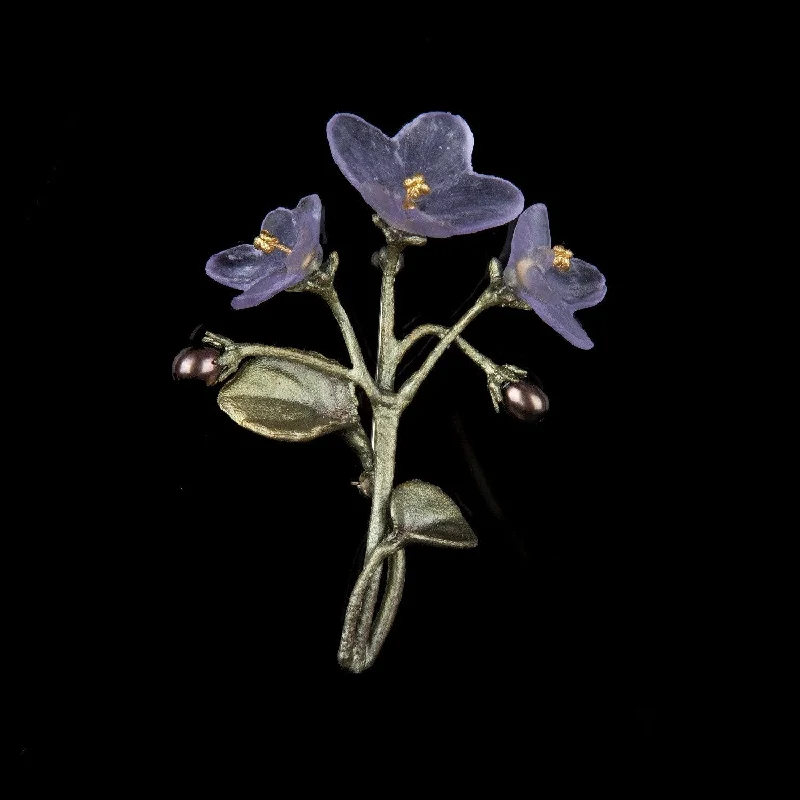 African Violet Brooch