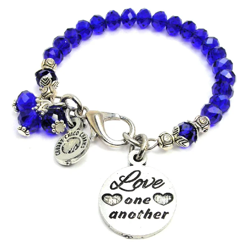 Love One Another Splash Of Color Crystal Bracelet