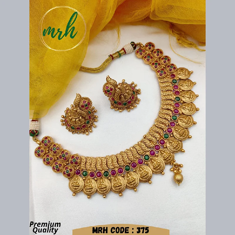 Jewel Addiction Gold Plated Temple Necklace Set