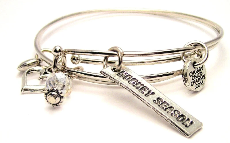 Hockey Season Expandable Bangle Bracelet Set