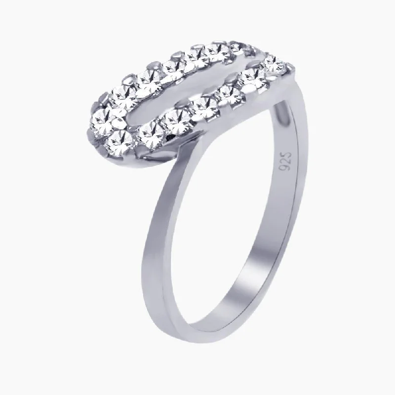 Silver 925 Rhodium Plated CZ Ring - AAR0049