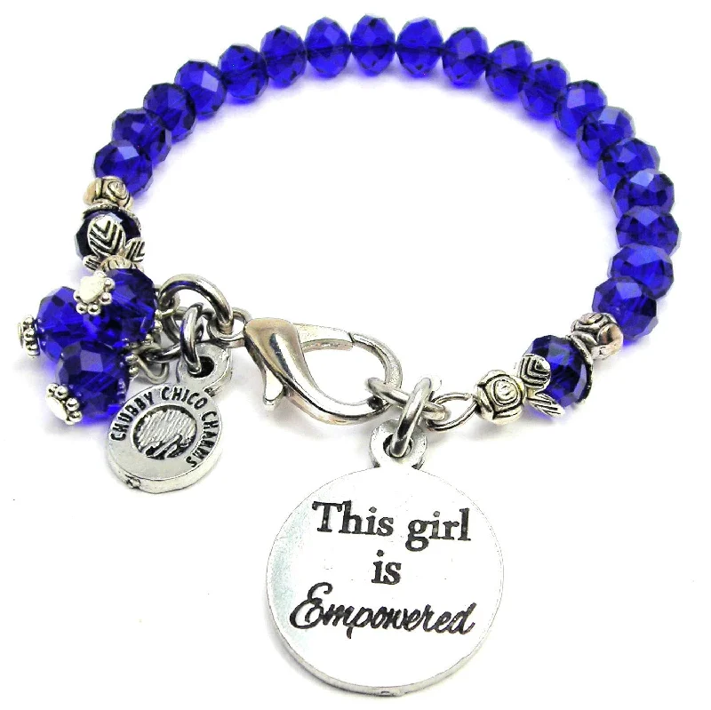 This Girl Is Empowered Splash Of Color Crystal Bracelet