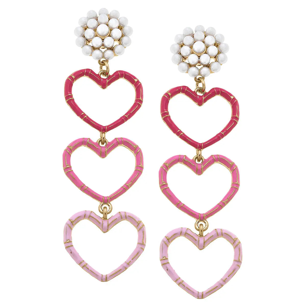 Heart Enamel Earrings