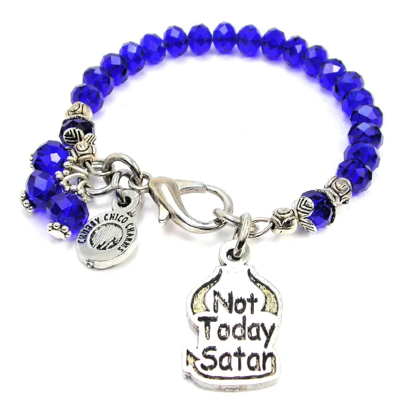 Not Today Satan Splash Of Color Crystal Bracelet