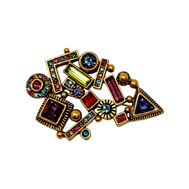 Patricia Locke Palace Brooch in Gold Joy