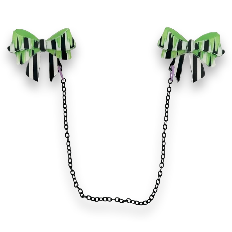 Beetlejuice bow - cardi brooch set