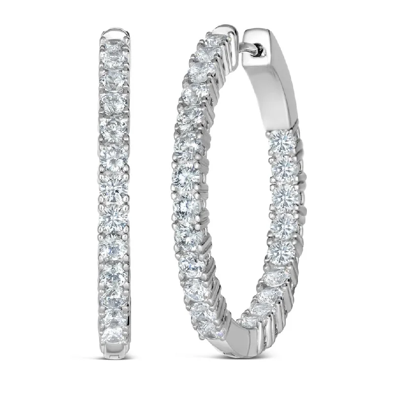 Inside Out 1.50tcw Diamond Crystalline Hoops