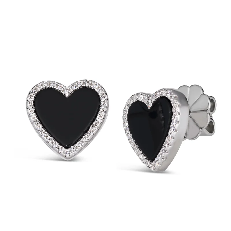 House of Hearts Onyx Earrings