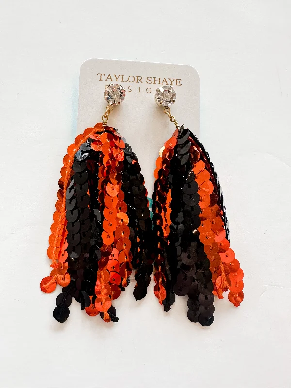 Sequin Tassel Earrings