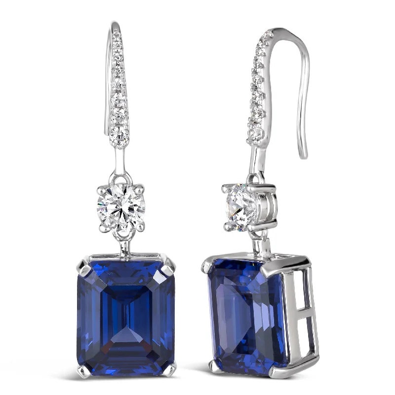 Grace 27 Tanzanite Blue Earrings