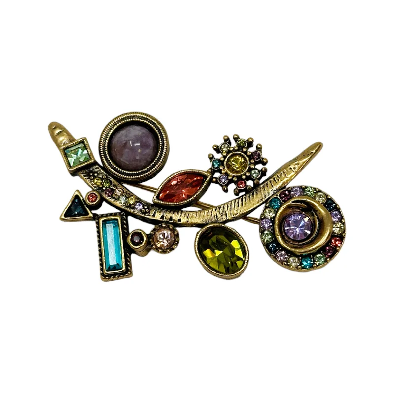 Patricia Locke Barracuda Brooch in Gold Joy