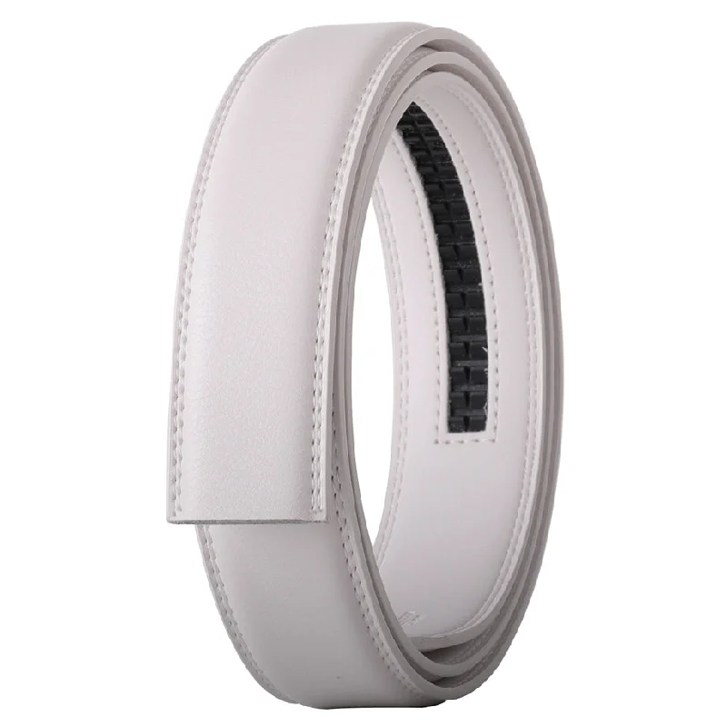 Avalon White Leather Belt