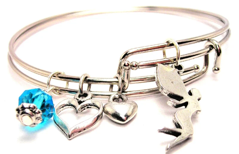 Full Figured Fairy Expandable Bangle Bracelet Set