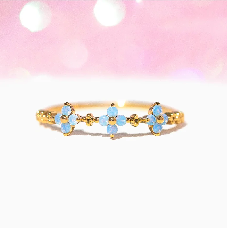 Blue Blossom Love Ring