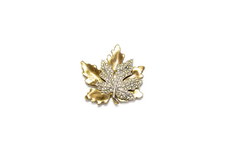 McCLELLAND BARCLAY Maple Leaf with Diamanté Brooch