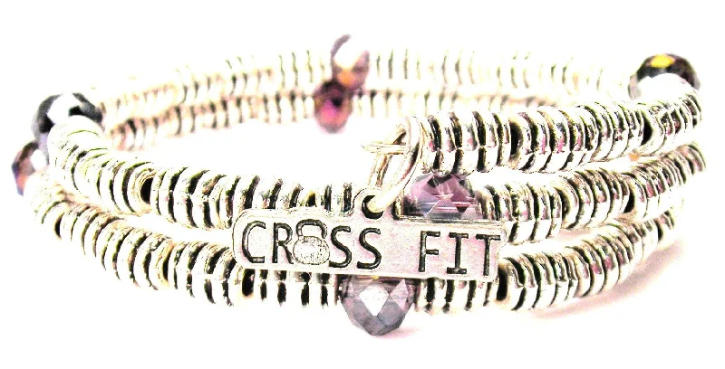 Cross Fit Curly Coil Wrap Style Bangle Bracelet