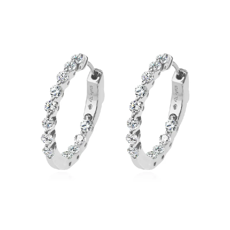 Anastasia 70 Hoop Earrings 1"