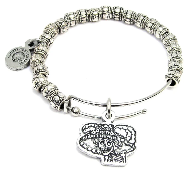 La Calavera Catrina Metal Beaded Bracelet