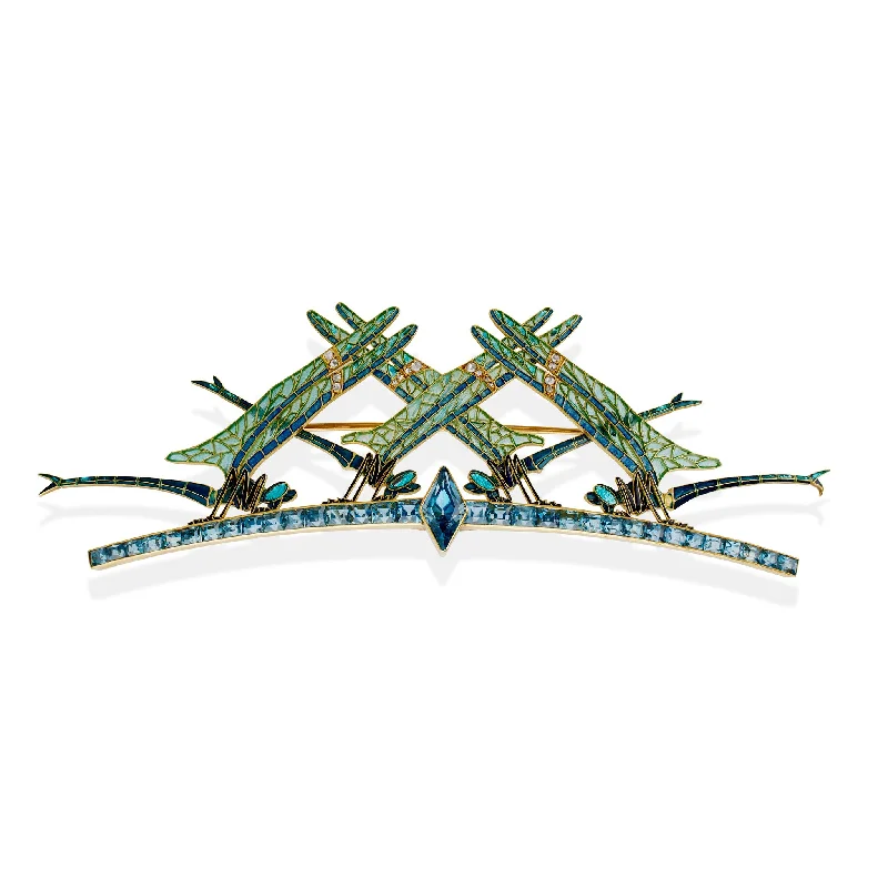 René Lalique "Four Damselflies" Brooch Diadem