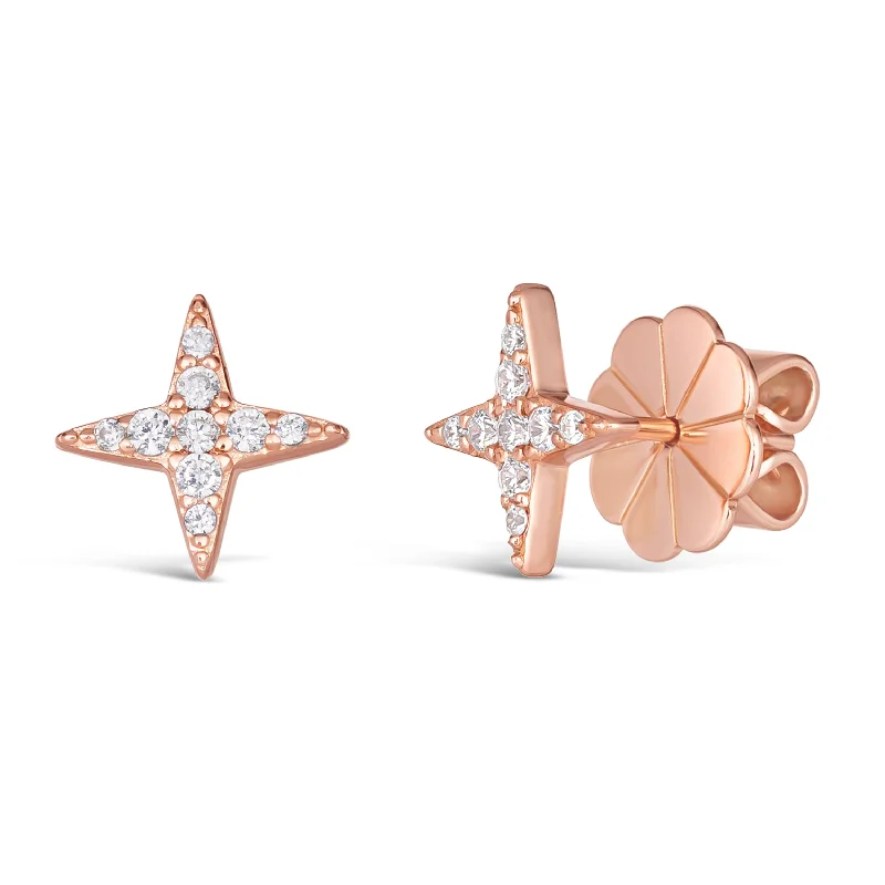 Rose Gold Sparkle Studs